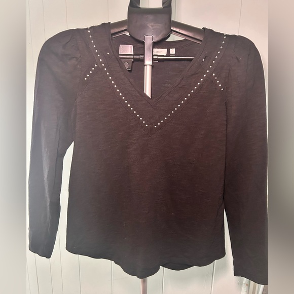 Chico's Tops - Chico's Black Long Sleeve V-Neck Top